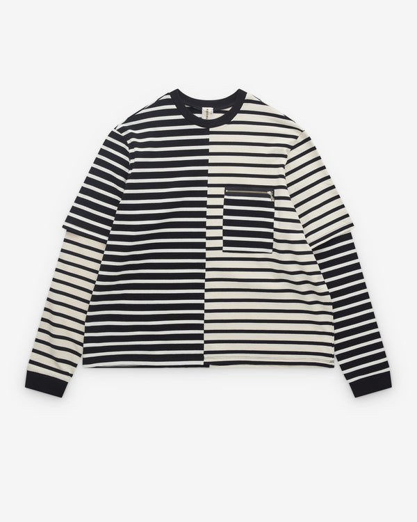 Westfall - Men's Patch Stripe Double Shirt - (Black/White)