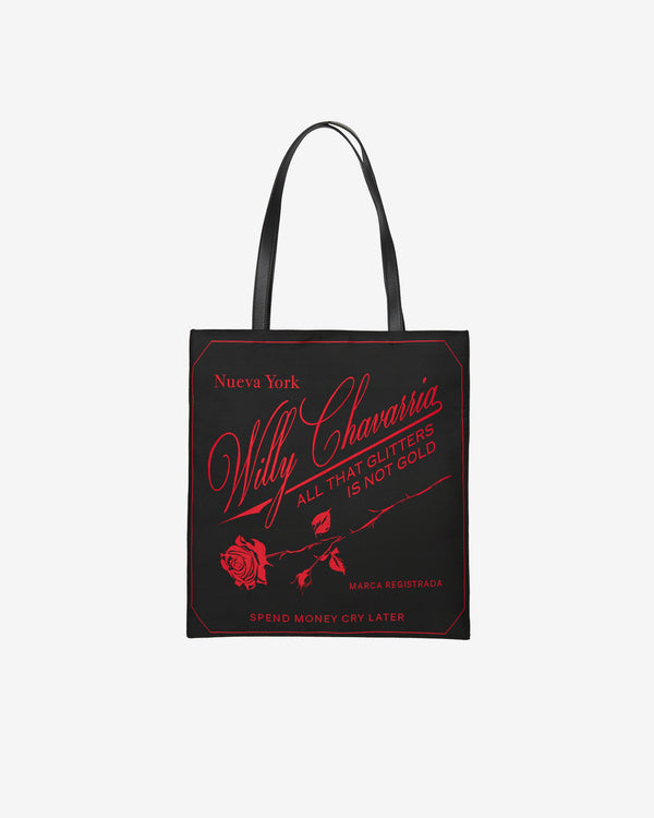 Willy Chavarria - Men's Casa De Chavarria Tote Bag - (Black/Red)