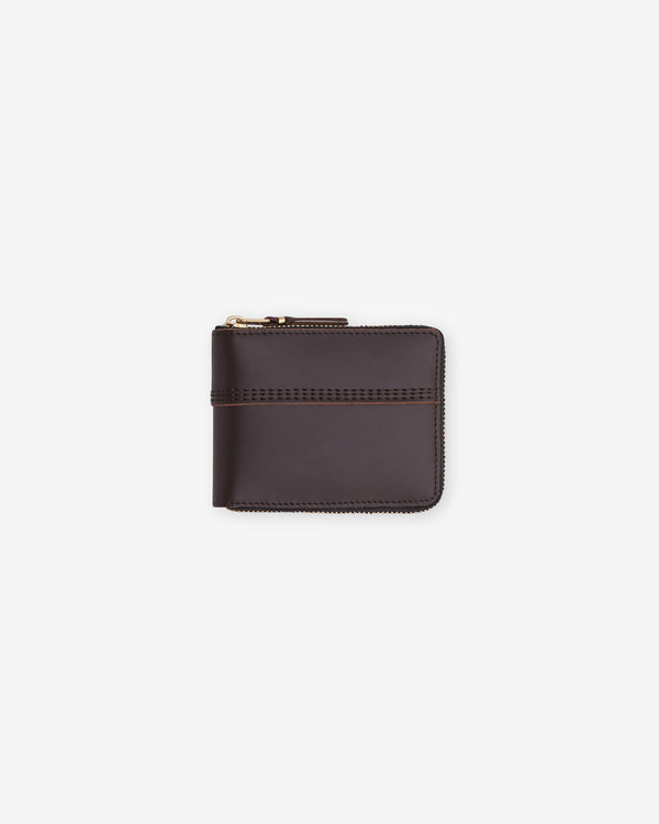 CDG Wallet - Triple Stitch Zip Around Wallet - (Brown SA7100TS)
