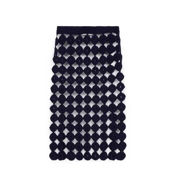 Wales Bonner - Women's Stanza Knit Skirt - (Navy)