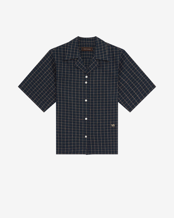 Wales Bonner - Women's London Bowling Shirt - (Navy/Ivory)