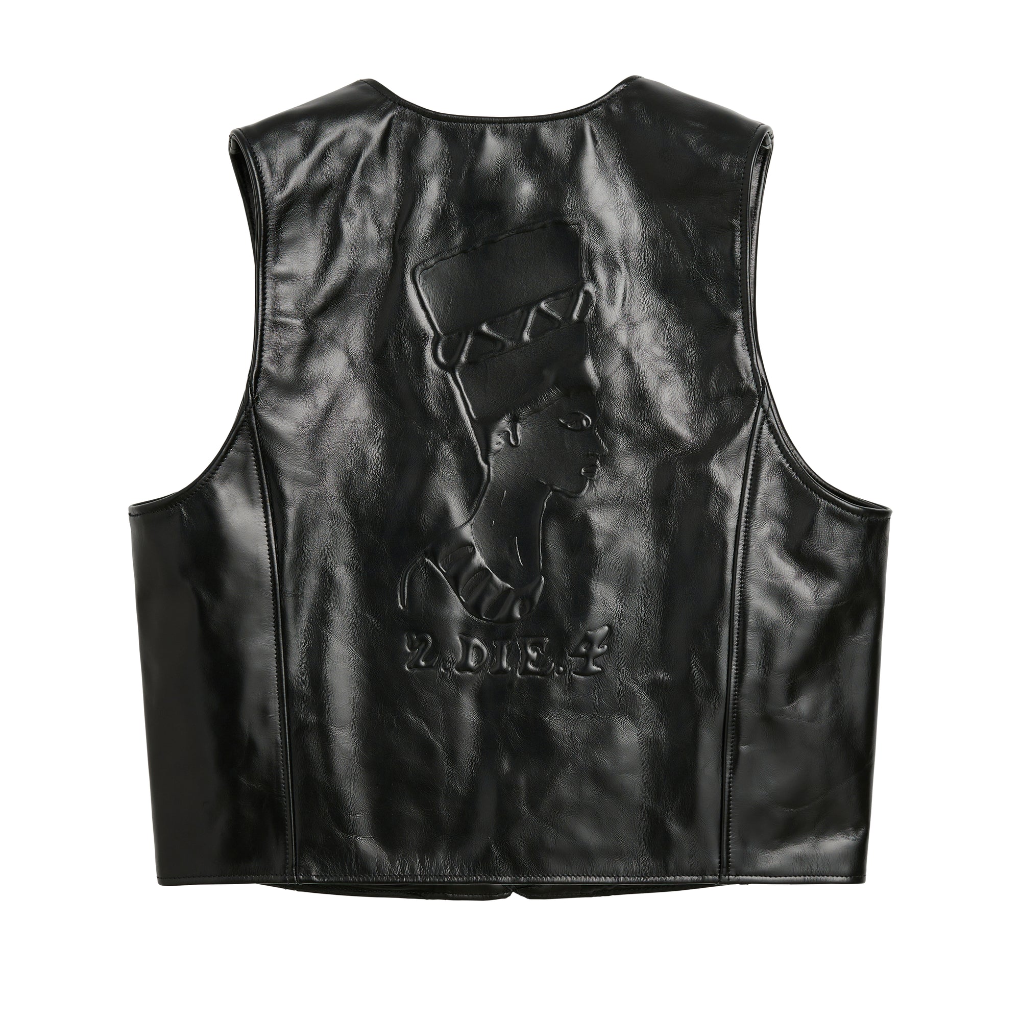 Denim Tears - Our Legacy Men's Leather Vest - (Black) view 2