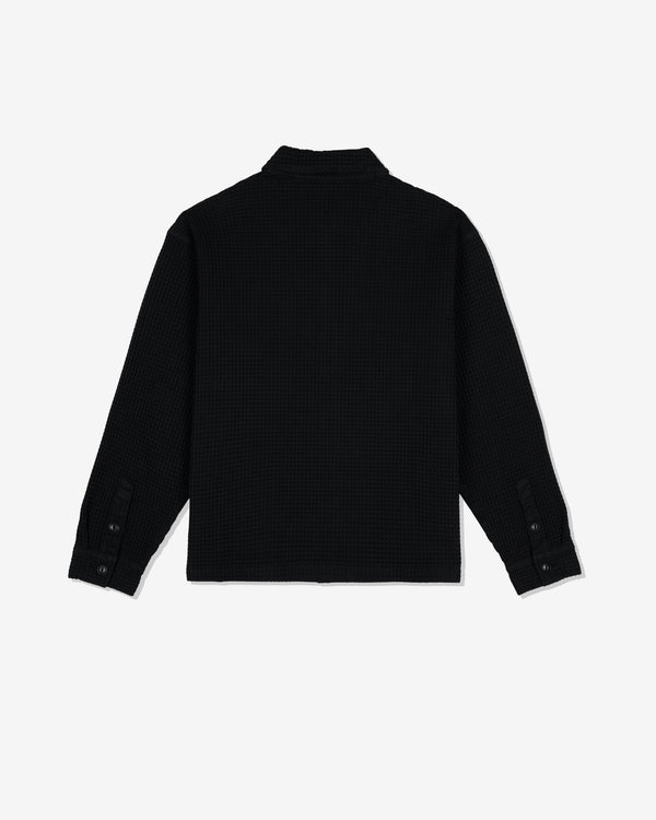 Brain Dead - Men's Waffle Button Front Shirt - (Washed Black)