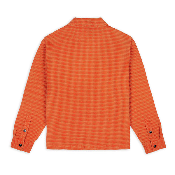 Brain Dead - Men's Waffle Button Front Shirt - (Terracotta)