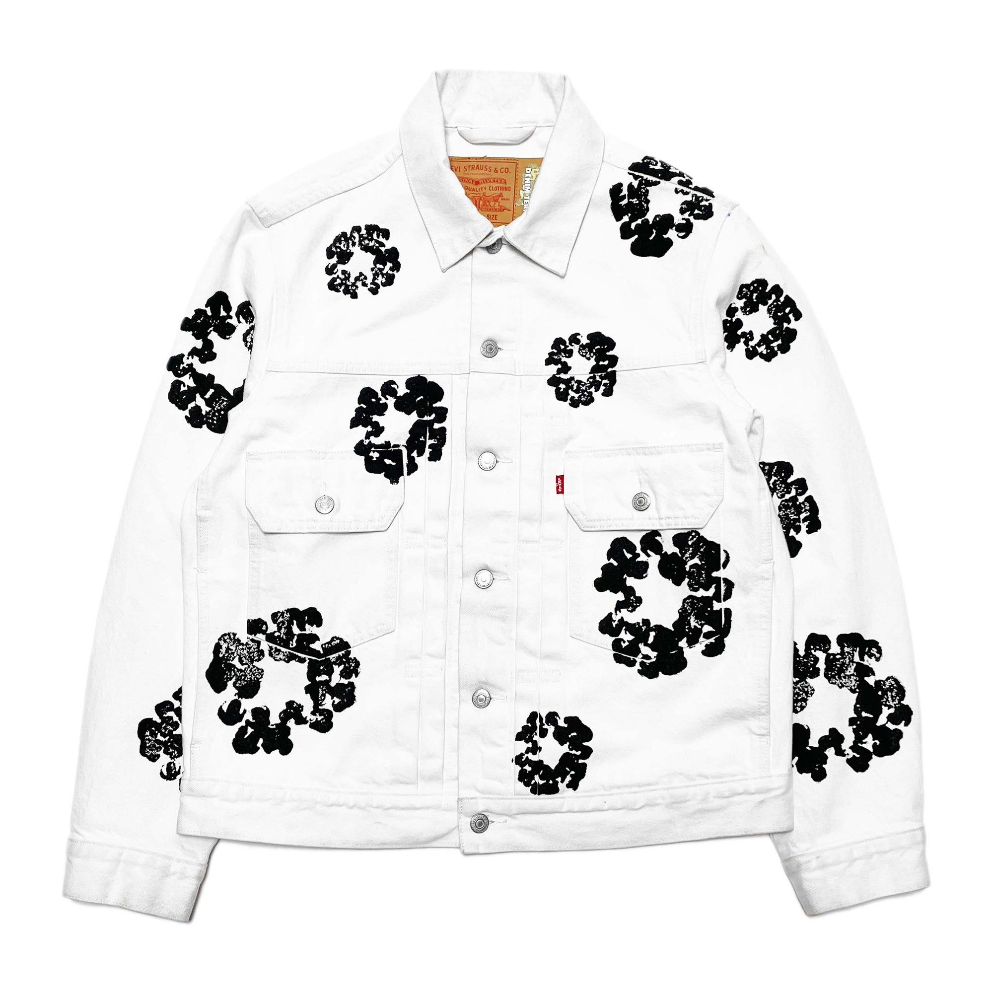 Denim Tears - Type-2 All Over Wreath Jacket - (White) view 1