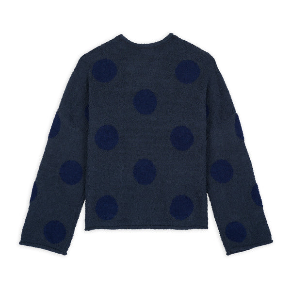 Brain Dead - Men's Teddy Fur Dot Knit Sweater - (Navy)