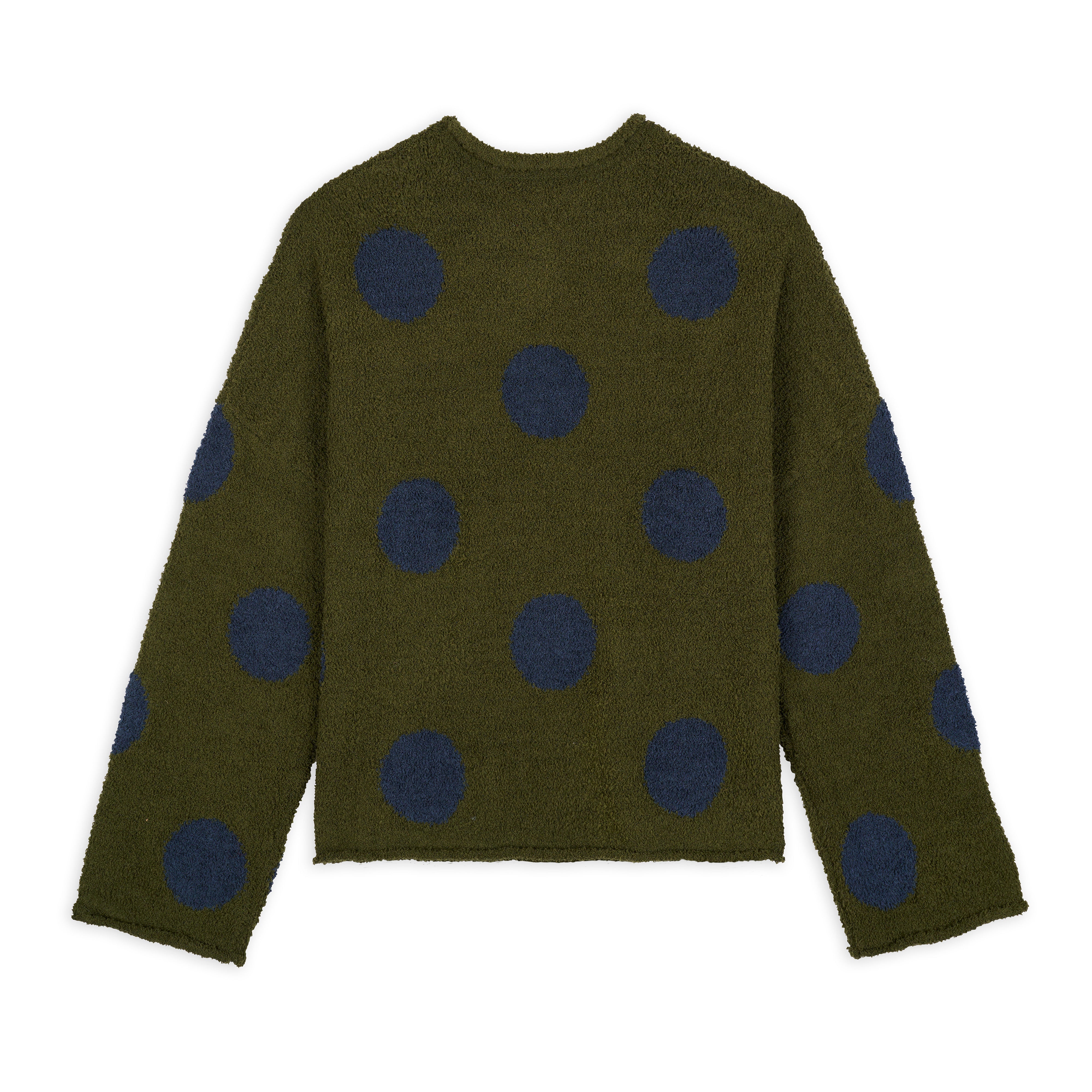 Brain Dead - Men's Teddy Fur Dot Knit Sweater - (Olive)