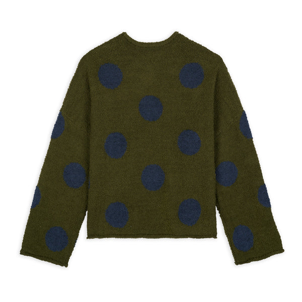 Brain Dead - Men's Teddy Fur Dot Knit Sweater - (Olive)