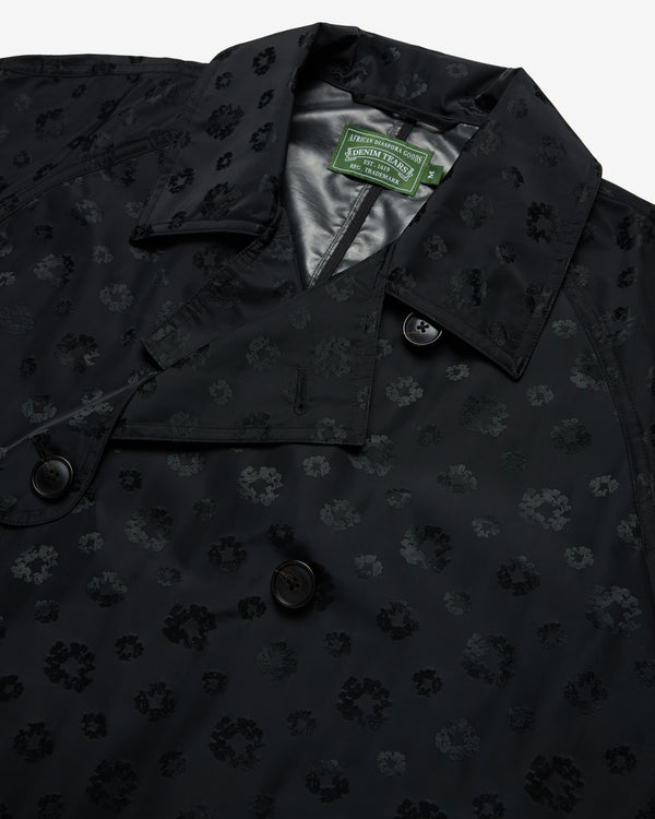 Denim Tears - Men's ALT Wreath Monogram Trench Coat - (Black)