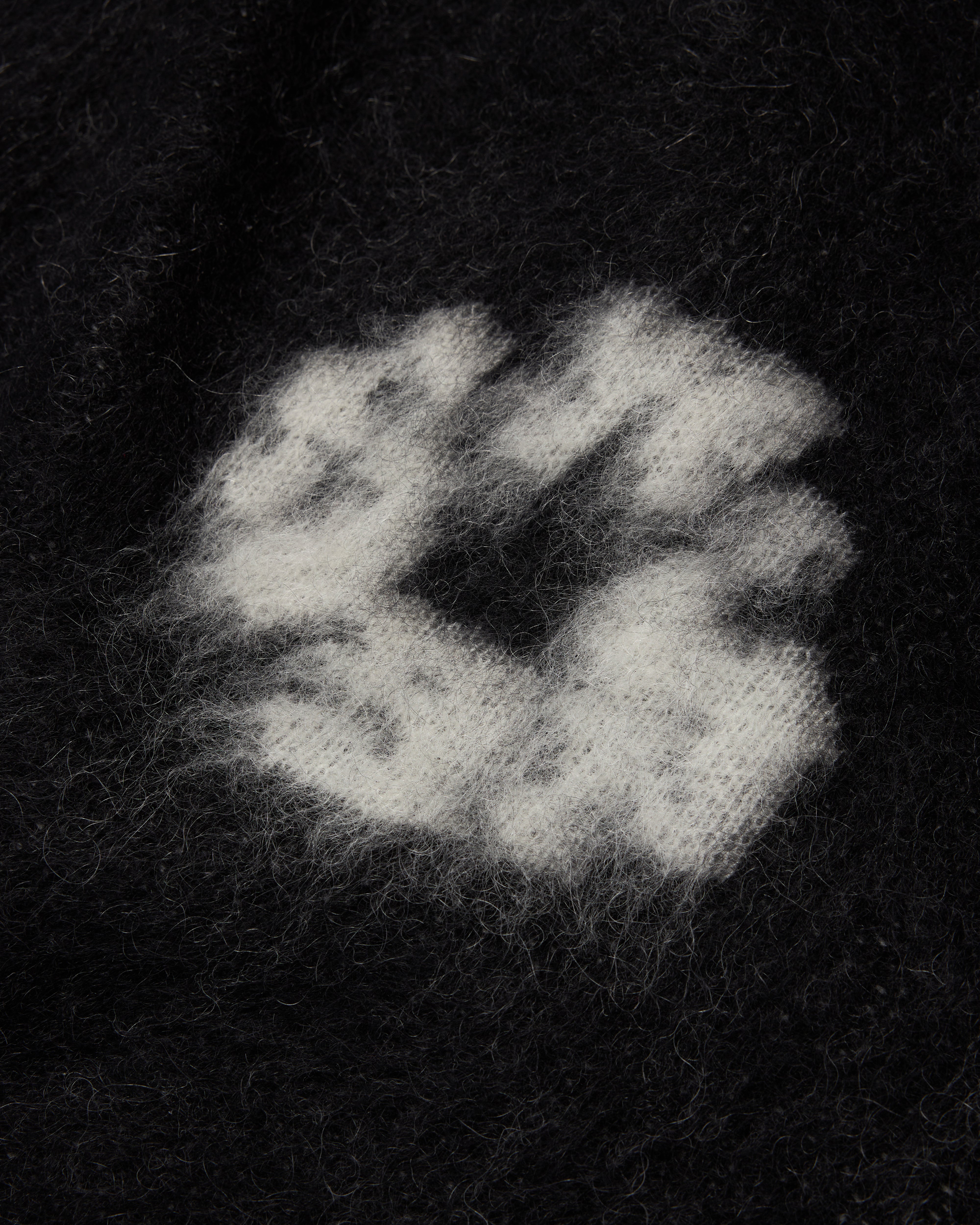 Denim Tears: Men's Mohair Cotton Wreath Cardigan (Black) | DSMNY E