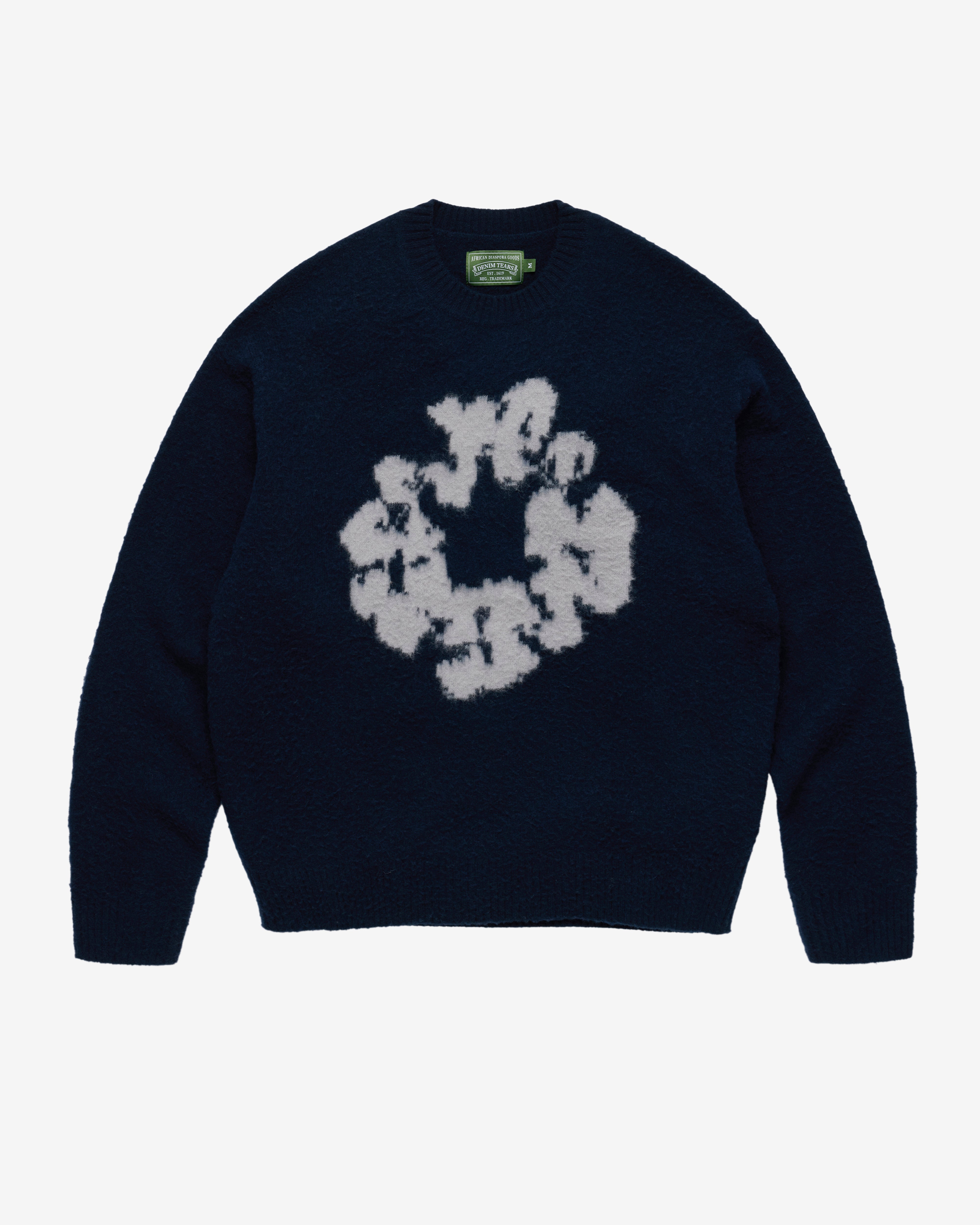 Denim Tears: Men's Wreath Sweater (Navy) | DSMNY E-SHOP