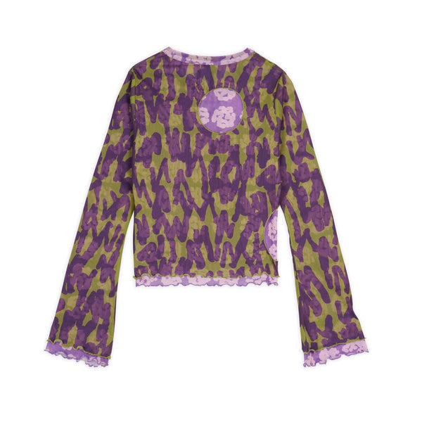 Brain Dead - Women's Yumiko Layered Hyper Mesh Top - (Purple)