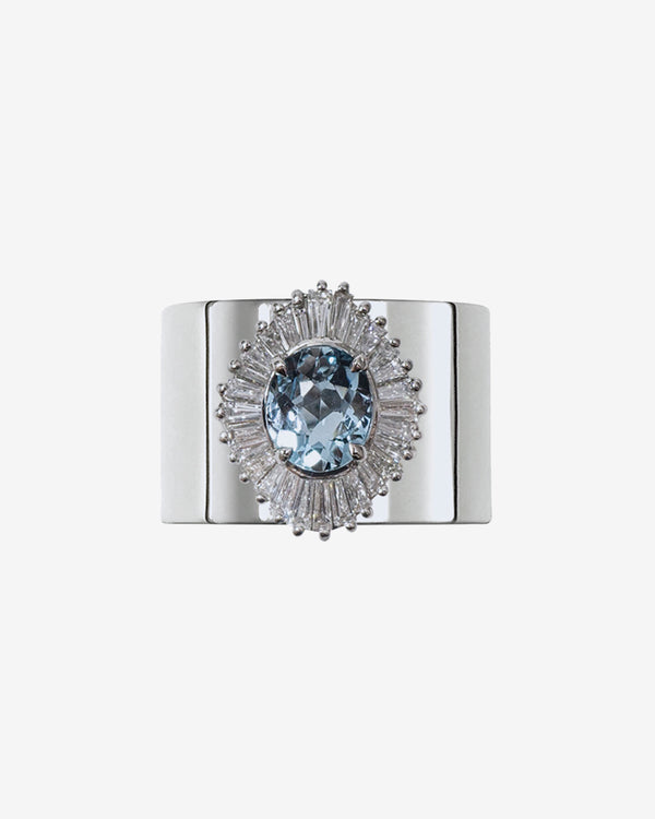 Yutai - Women's Revive Ring - (Platinum/Aquamarine)