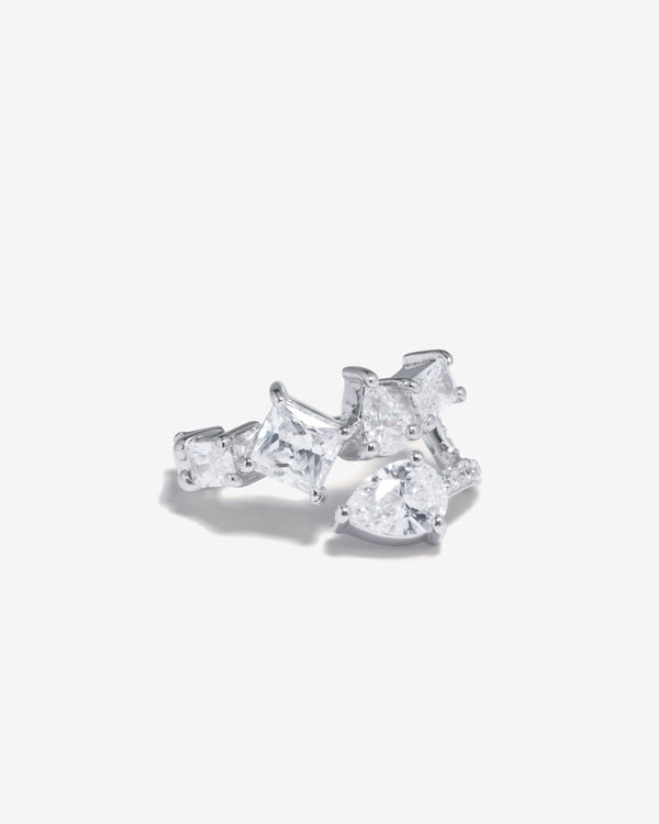 Completedworks - Zirconia and Recycled Silver Ear Cuff - (Silver)