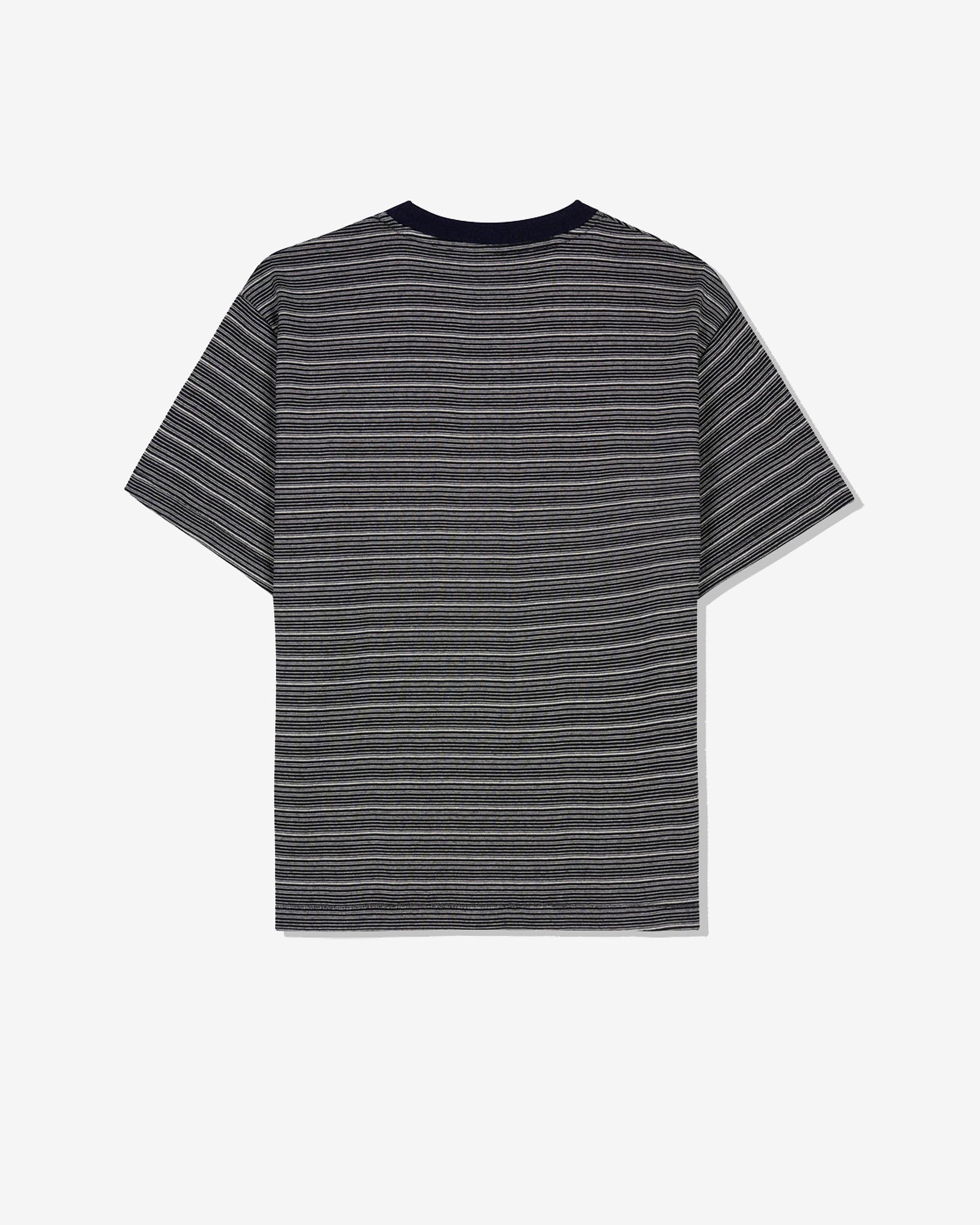 Brain Dead - Men's Zig Zag Stripe SS Mockneck T-Shirt - (Black) view 2, Click to Zoom in
