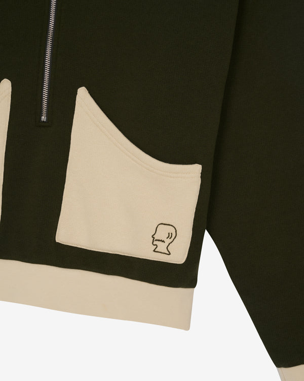 Brain Dead - Men's Zip Hoodie - (Green)