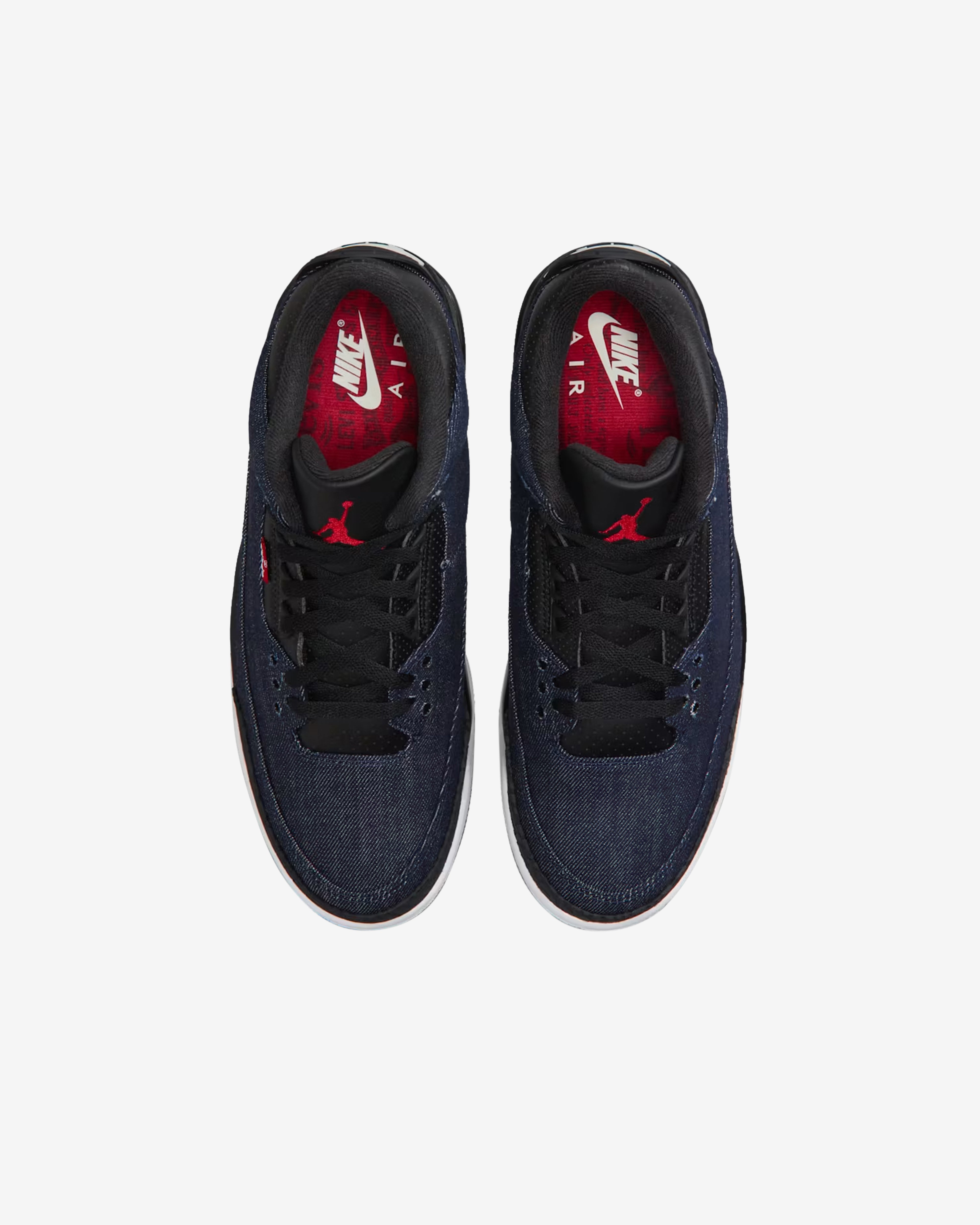 Nike: Levi's Men's Air Jordan 3 Sneakers (Indigo/Gym Red) | DSMNY