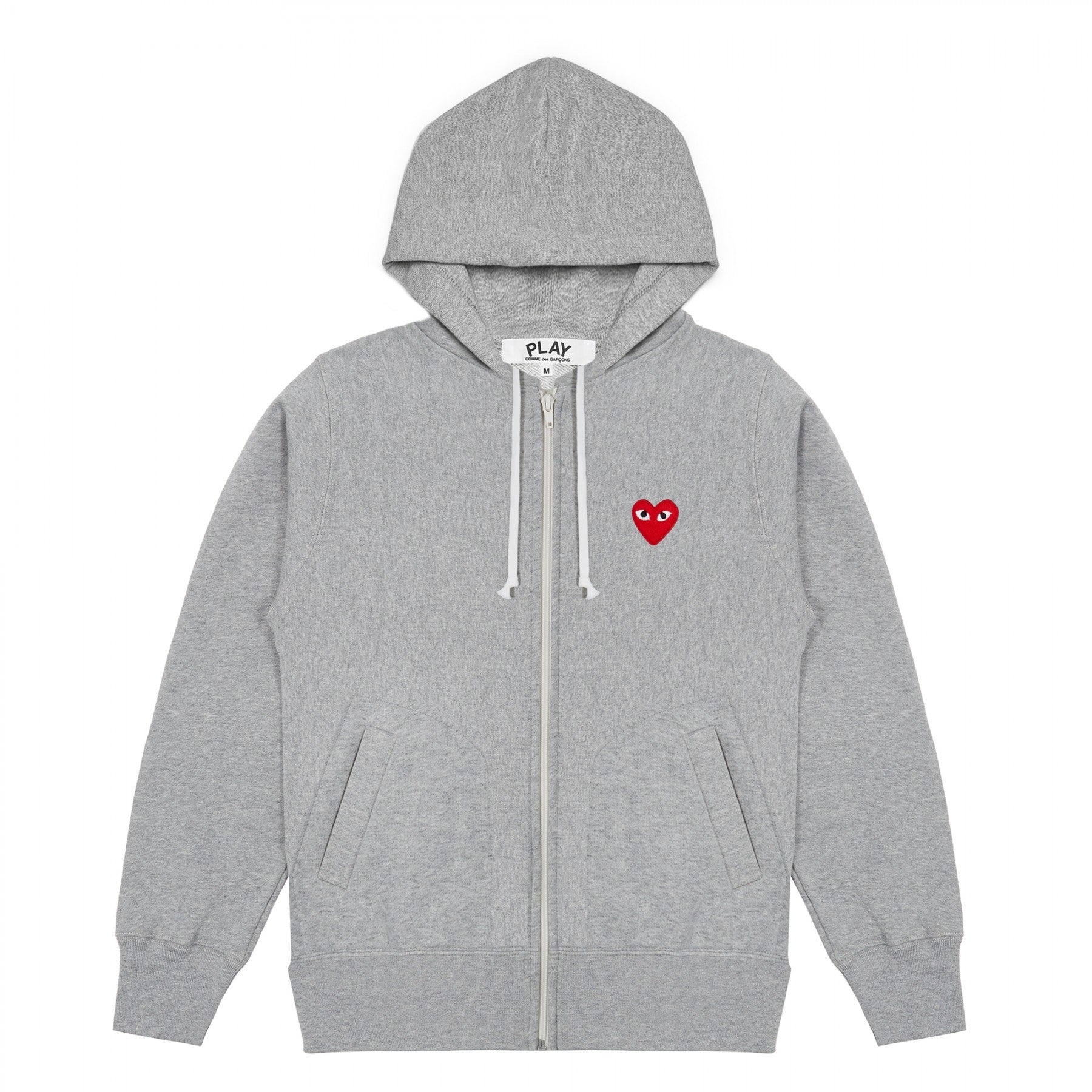 Play Comme des Garçons: Hooded Sweatshirt with 5 Hearts (Grey) | DSMNY ...