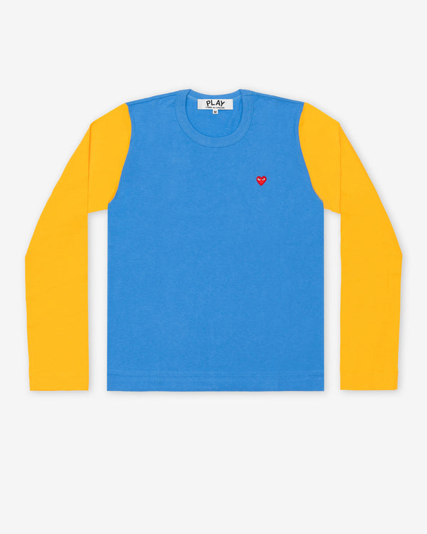 Play Comme des Garçons - Bi-Colour T-Shirt - (Blue/Yellow)