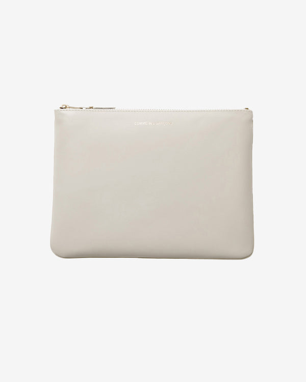 CDG Wallet - Classic Leather Zip Pouch - (Off-White SA5100)