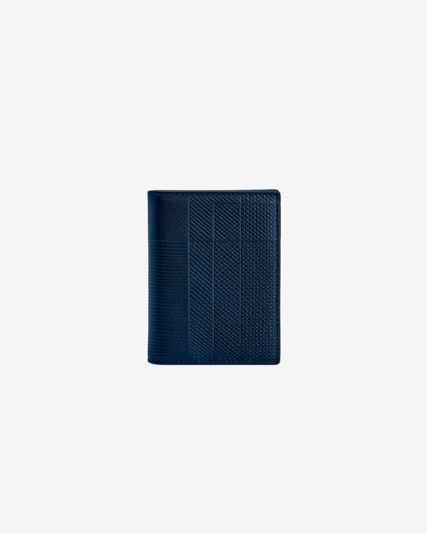 CDG Wallet - Classic Leather Bi-Fold Wallet - (SA0641 Navy)