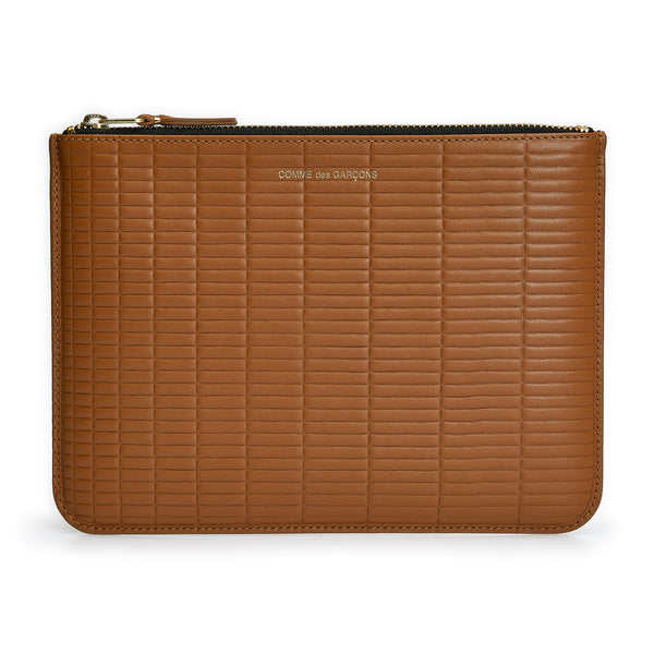 CDG Wallet - Brick Wallet Zip Pouch - (Beige SA5100BK)