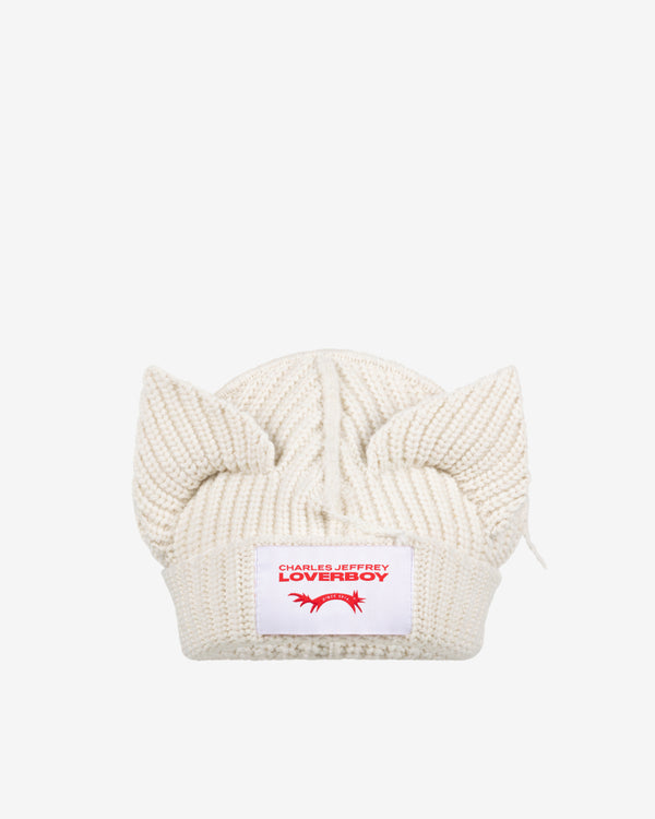 Charles Jeffrey - Men's Chunky Ears Beanie - (Ecru)
