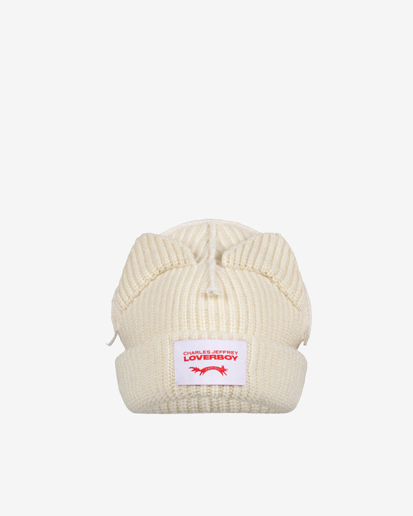 Charles Jeffrey - Men's Supersized Chunky Ears Beanie - (Ecru)