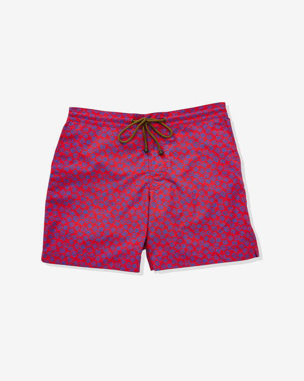 Charvet x Thorsun - Men's Floating Squares Shorts - (Red)
