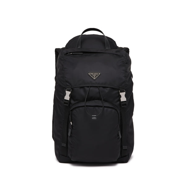 Prada - Men's Re-Nylon and Saffiano Leather Backpack - (Black)