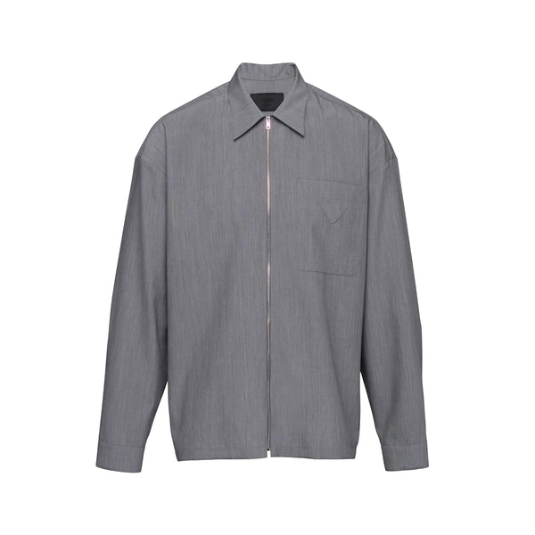 Prada - Men's Wool and Mohair Shirt - (Grey)