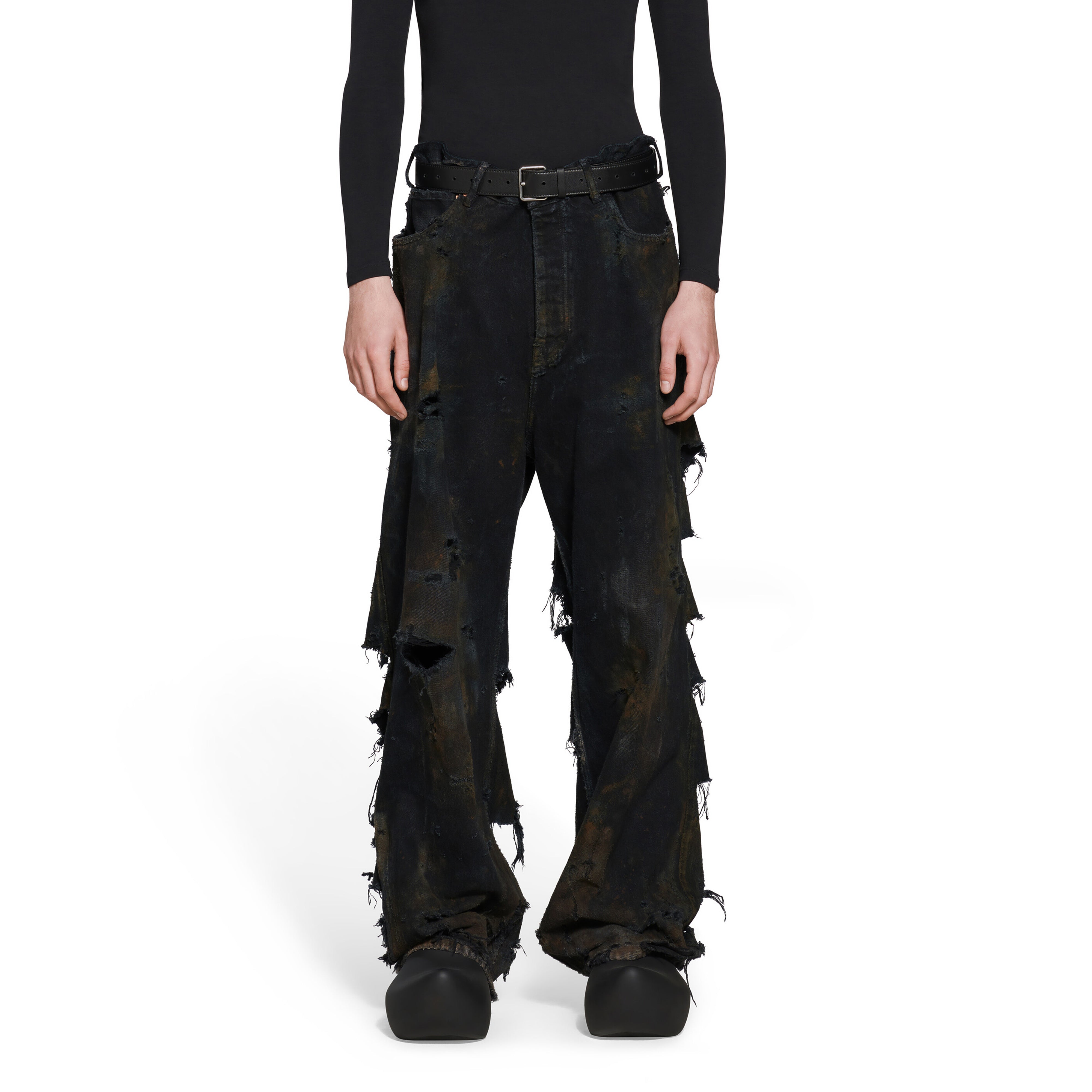 Balenciaga - Men's Super Destroyed Baggy Pants - (Black)