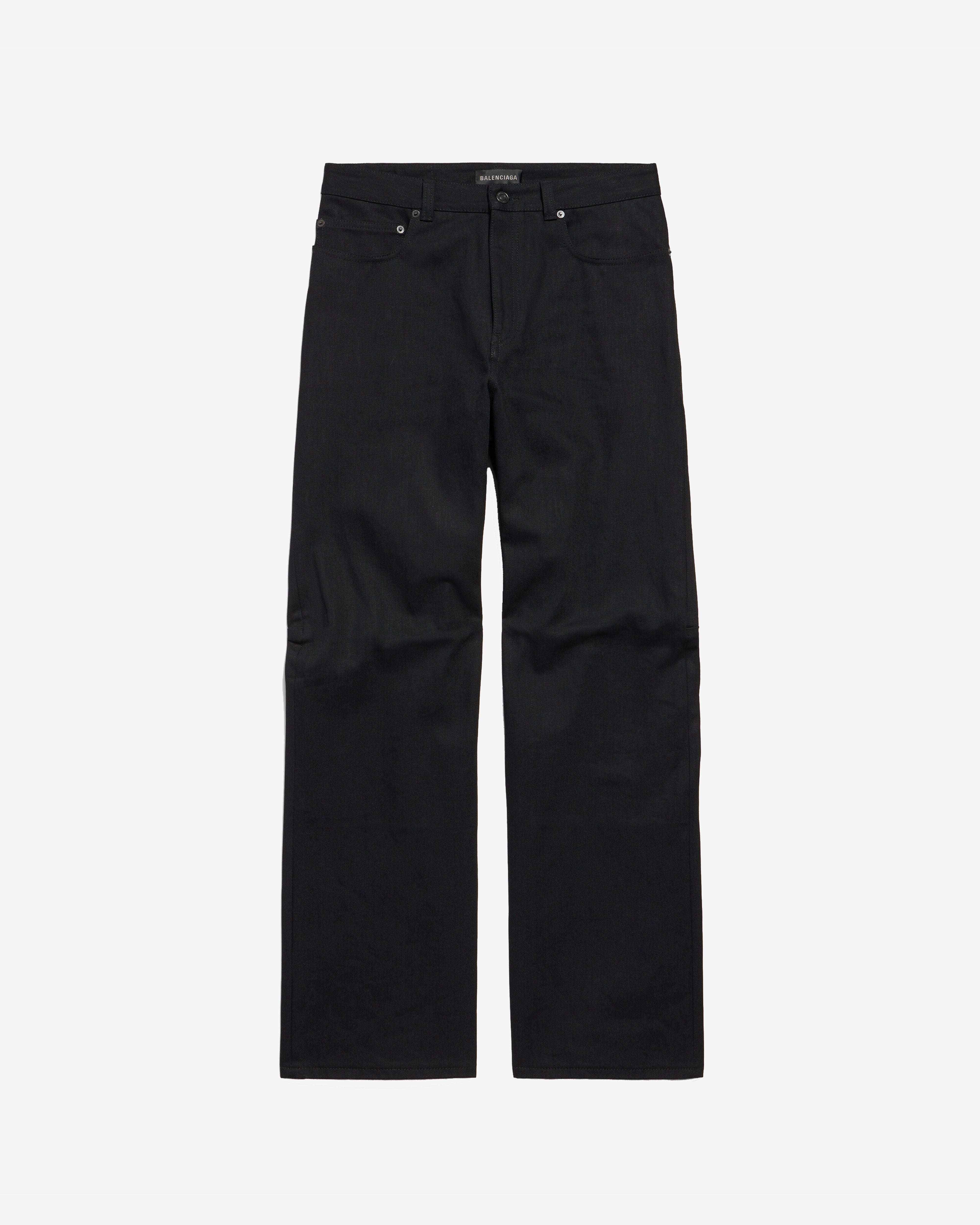 Balenciaga: Men's Curved Knee Pants (Black) | DSMNY E-SHOP