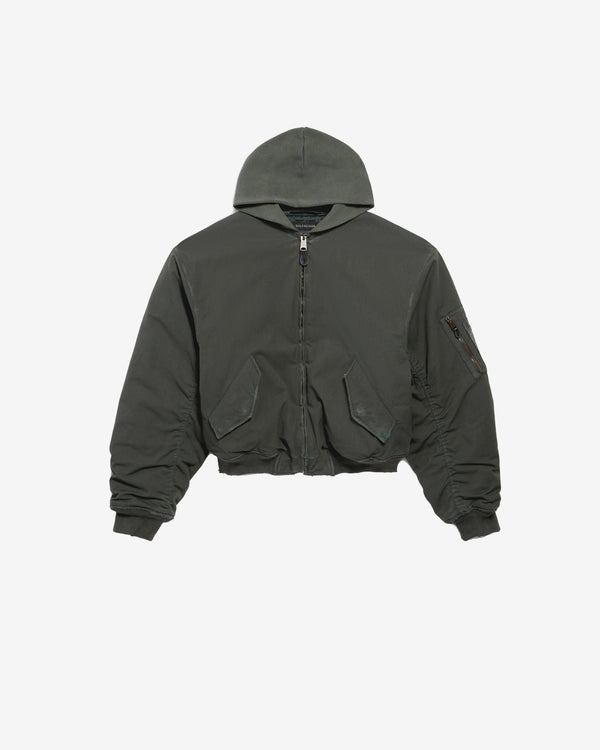 Balenciaga - Men's Hooded Standard Bomber Jacket - (Anthracite)