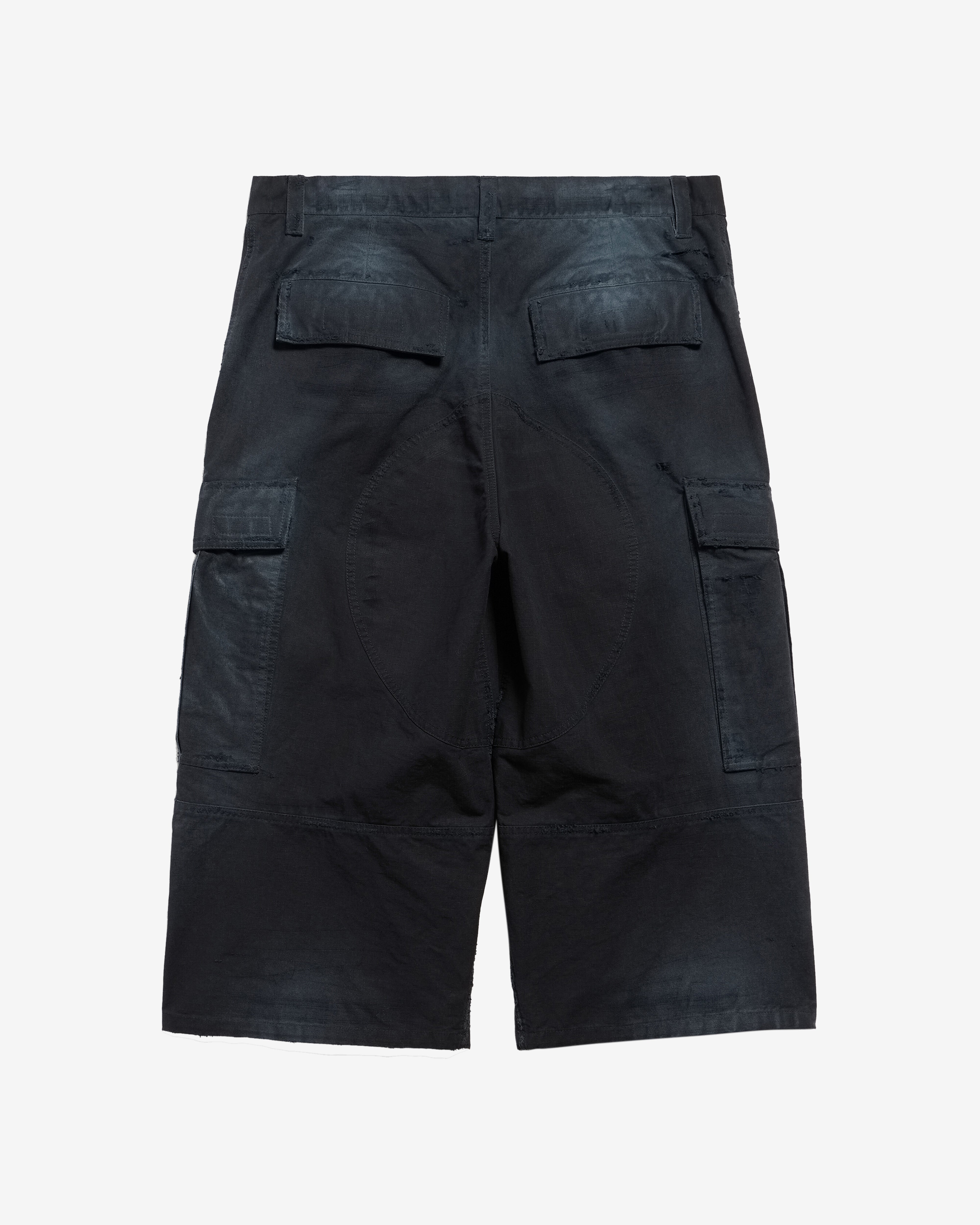 Balenciaga: Men's Cropped Cargo Pants (Black) | DSMNY E-SHOP