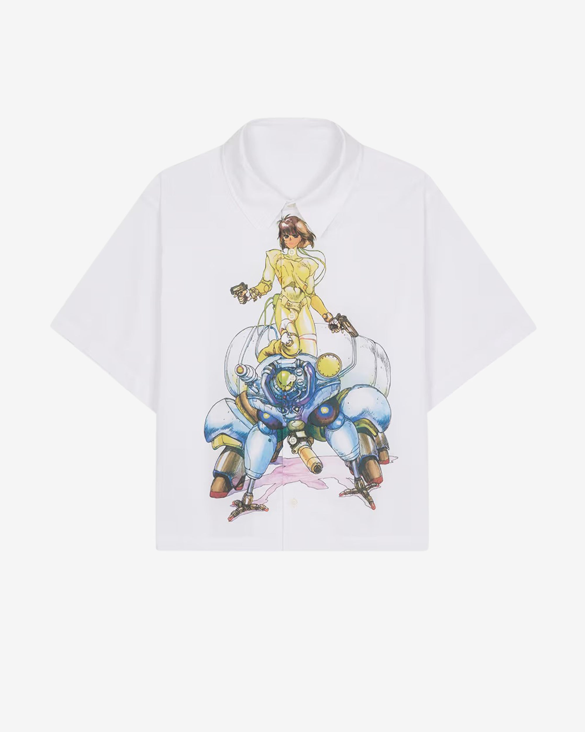 Brain Dead - Men's Ghost In The Shell Fuchikoma Button Up - (White) view 1, Click to Zoom in