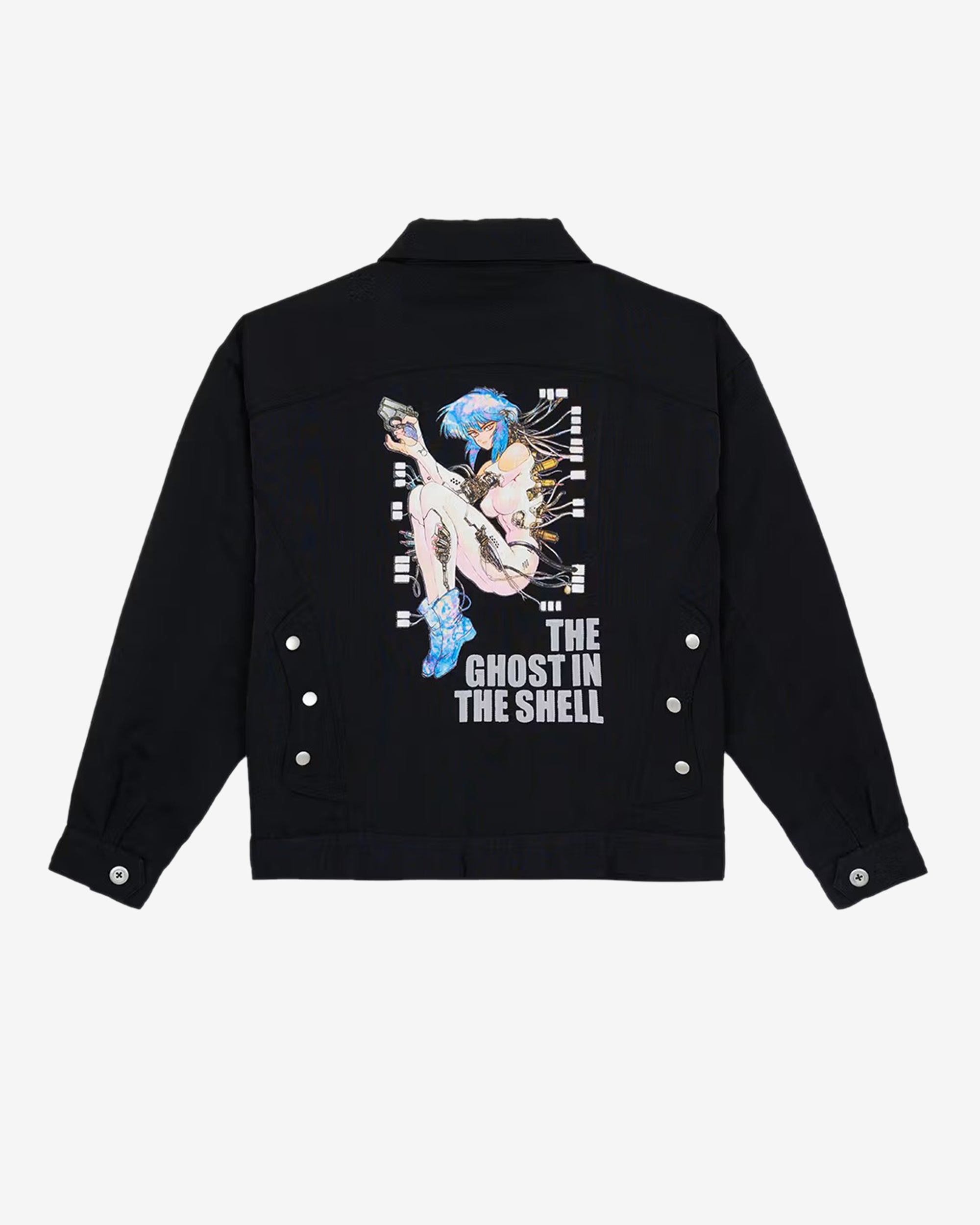 Brain Dead - Men's Ghost In The Shell Titan Bomber Jacket - (Black) view 1, Click to Zoom in