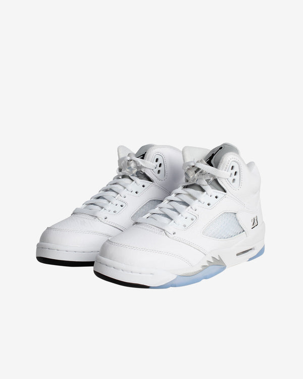 Nike - Air Jordan 5 Retro OG GS Sneakers - (White/Metallic Silver)