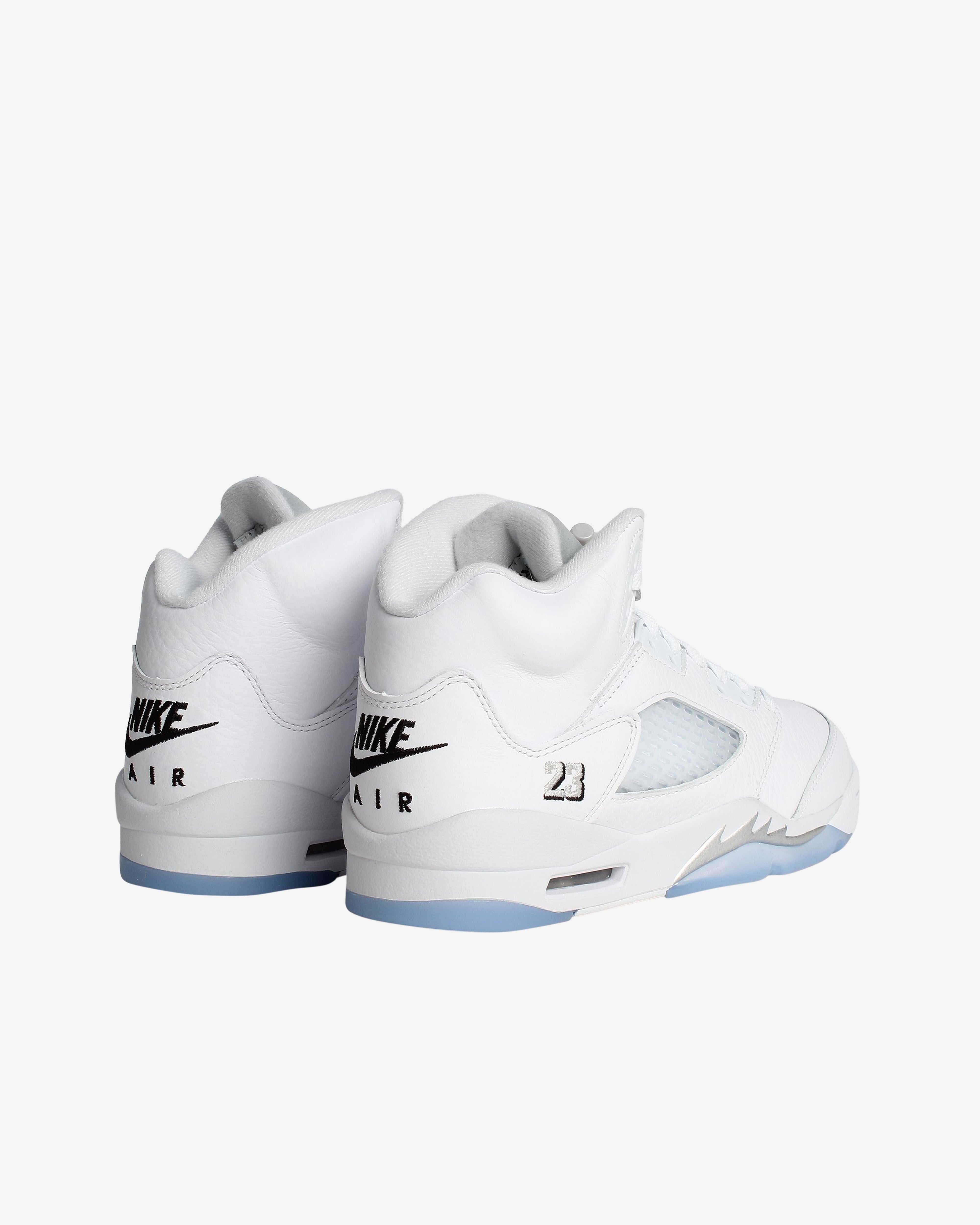 NIKE Air Jordan 5 レトロ OG GS Nike: Air Jordan 5 Retro OG GS Sneakers (White/Metallic Silver