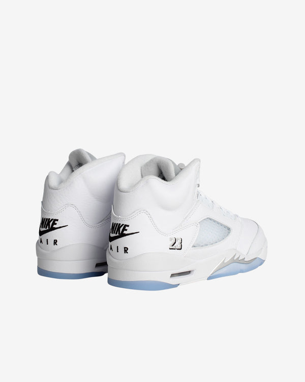 Nike - Air Jordan 5 Retro OG GS Sneakers - (White/Metallic Silver)