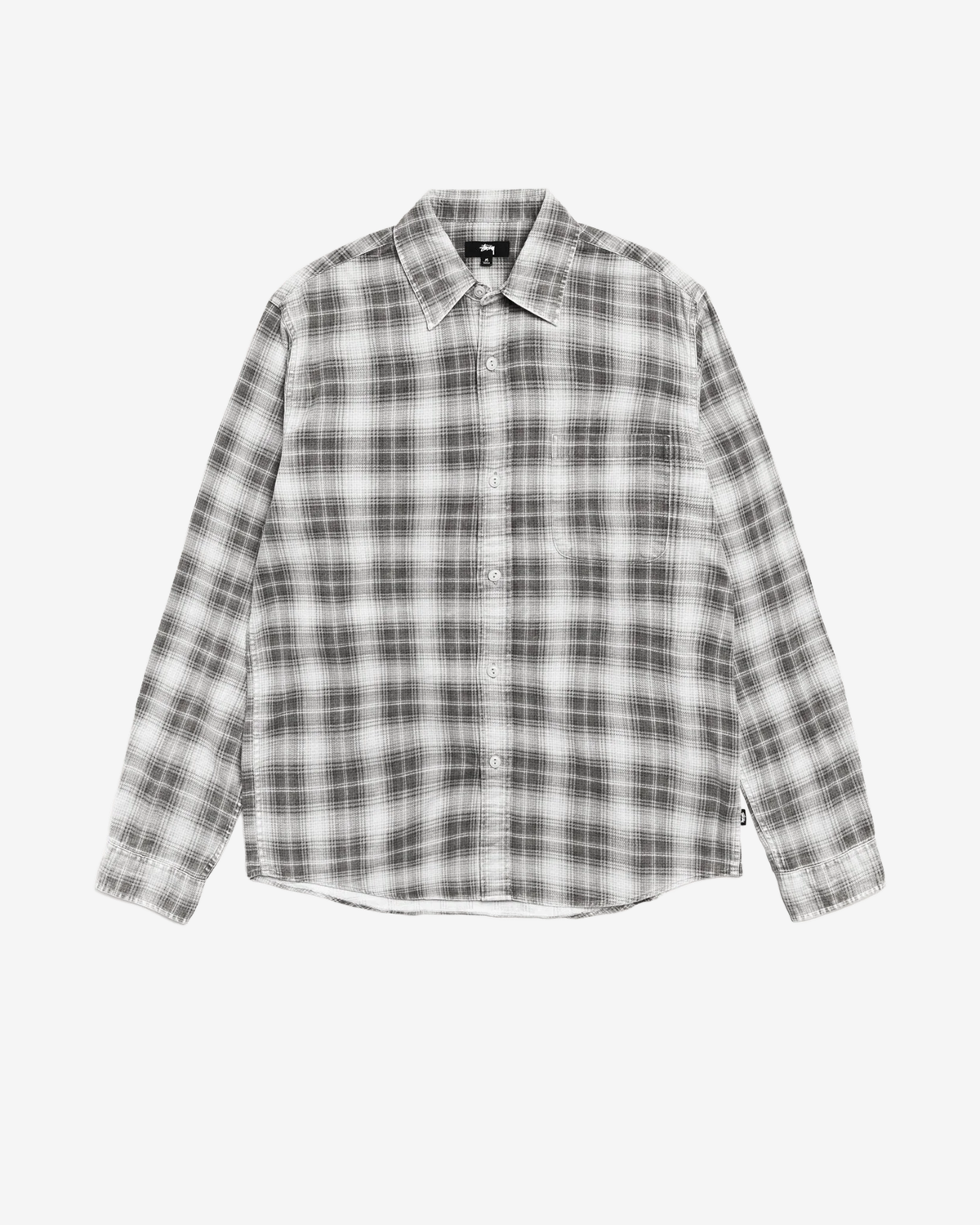 Stüssy - Men's Dax Plaid Shirt - (Grey) view 1, Click to Zoom in