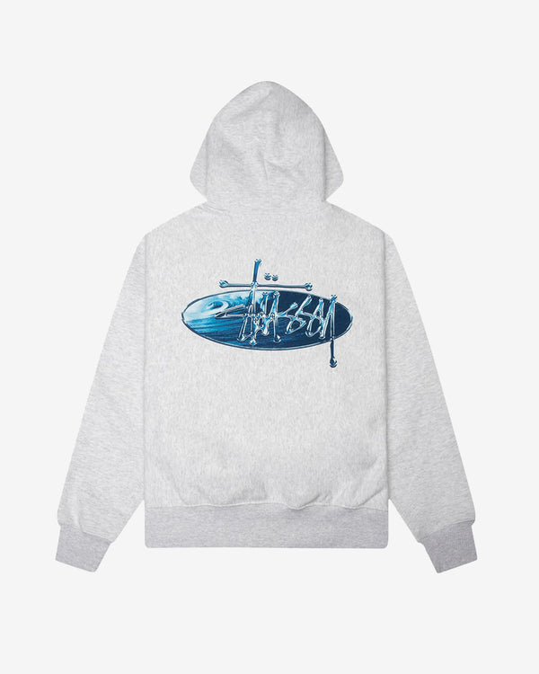 Stüssy - Men's Wave Oval Hood - (Ash Heather)