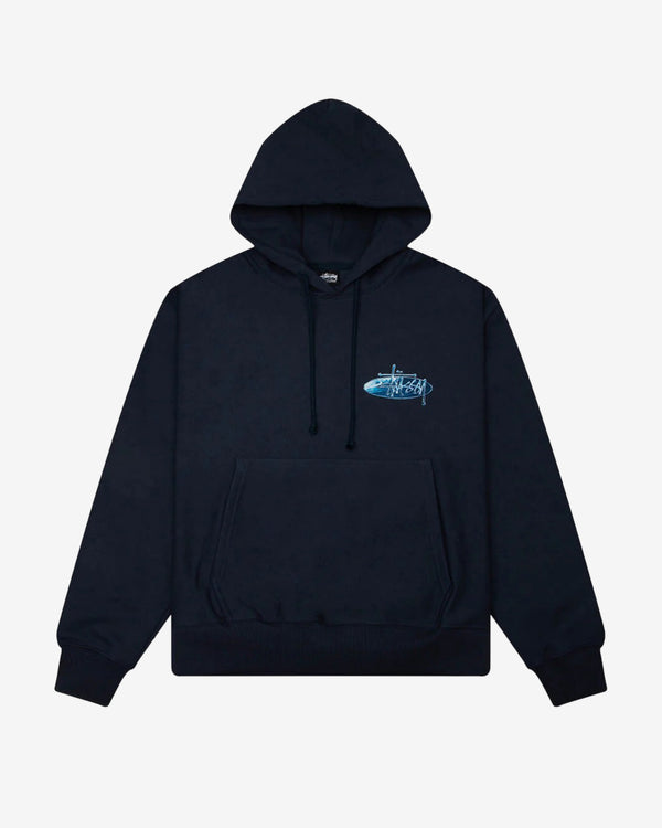 Stüssy - Men's Wave Oval Hood - (Navy)