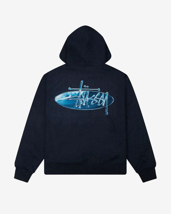 Stüssy - Men's Wave Oval Hood - (Navy)