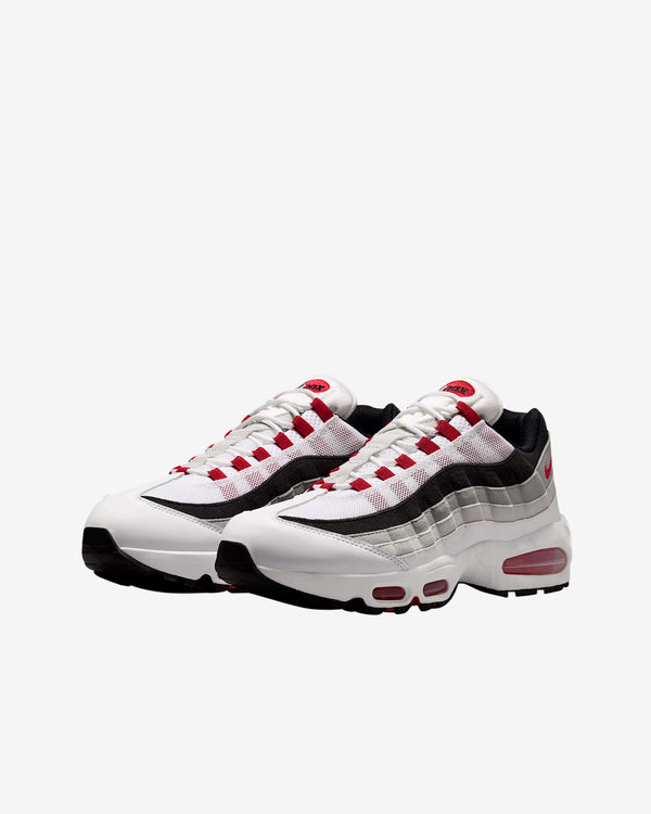 Nike - Men's Air Max 95 Premium Sneakers - (White/Red/Grey)