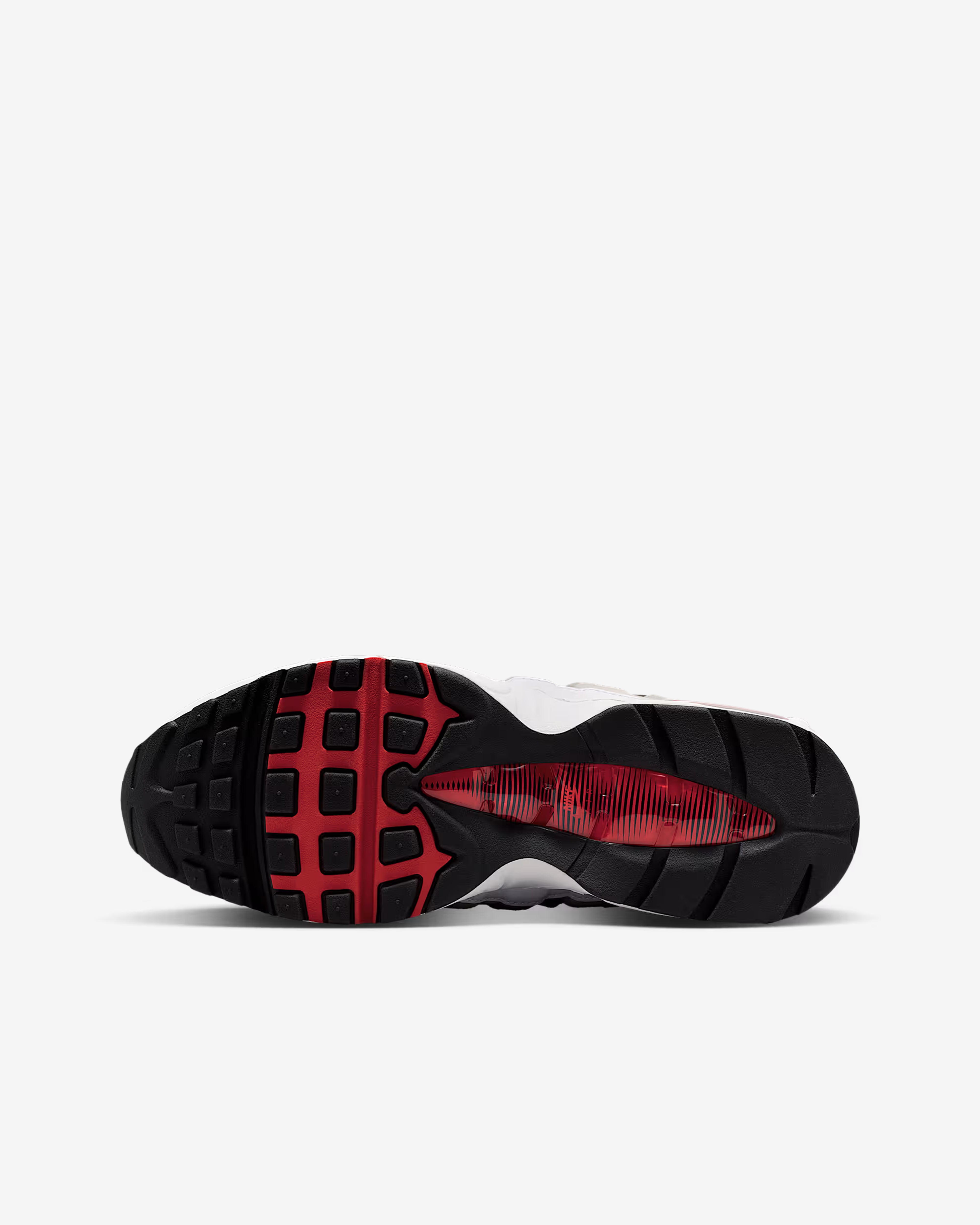 Nike: Men's Air Max 95 Premium Sneakers (White/Red/Grey) | DSMNY E