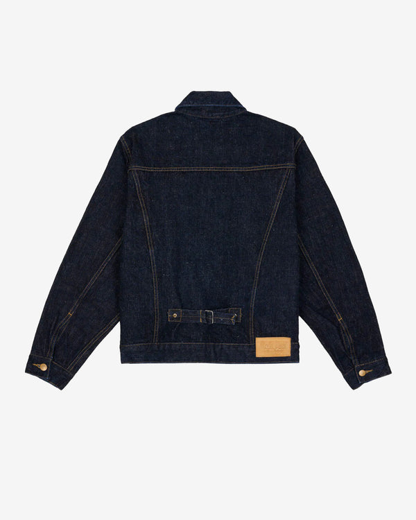 Brain Dead - Men's 15.5oz Selvedge Denim Trucker Jacket - (Rinsed Indigo)