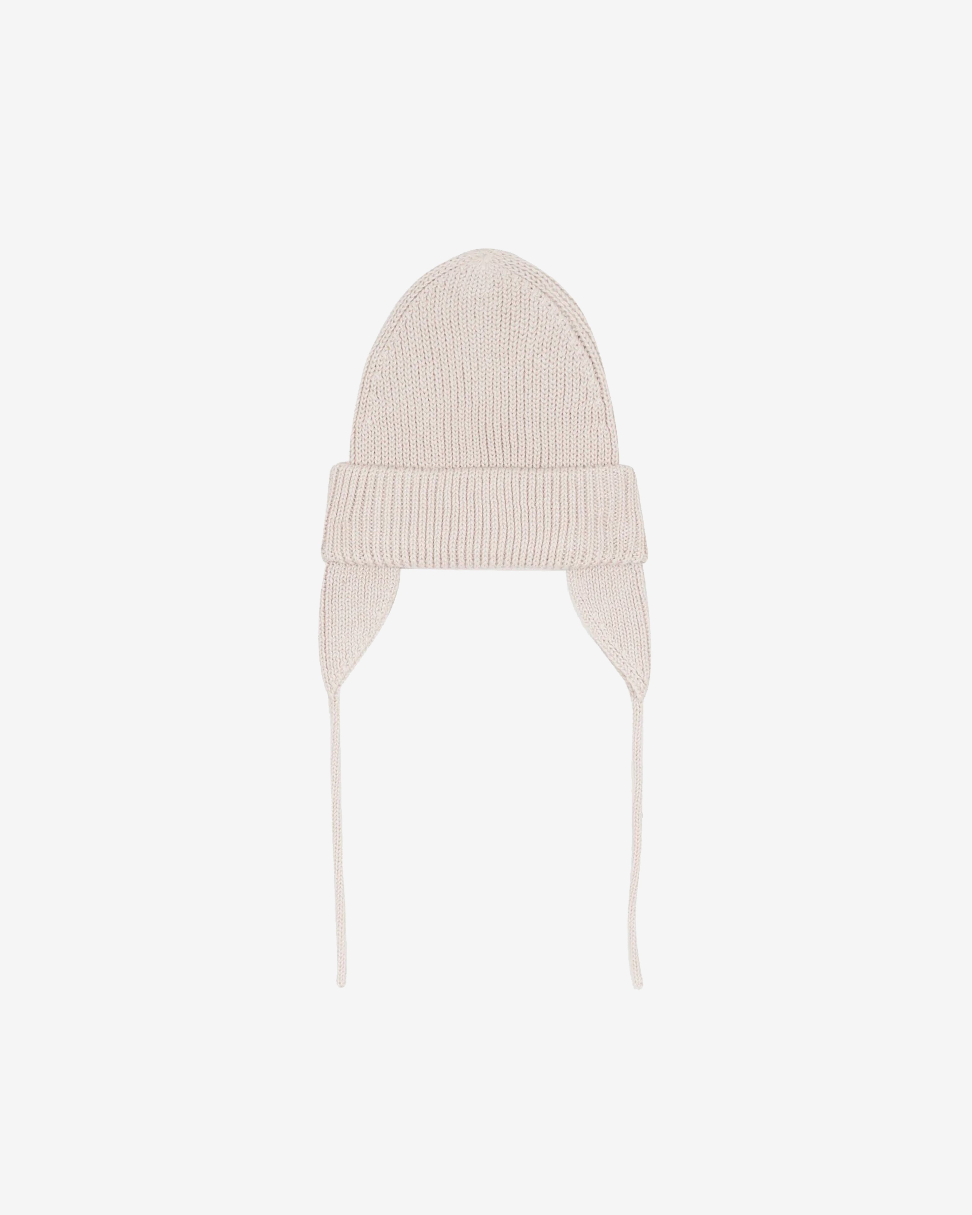Brain Dead: Men's Knitted Ear Flap Beanie (Natural) | DSMNY E-SHOP