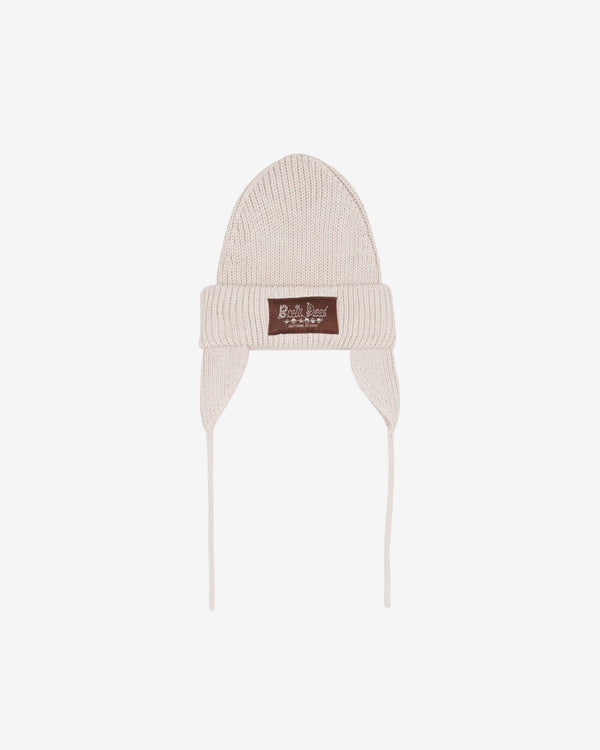 Brain Dead - Men's Knitted Ear Flap Beanie - (Natural)