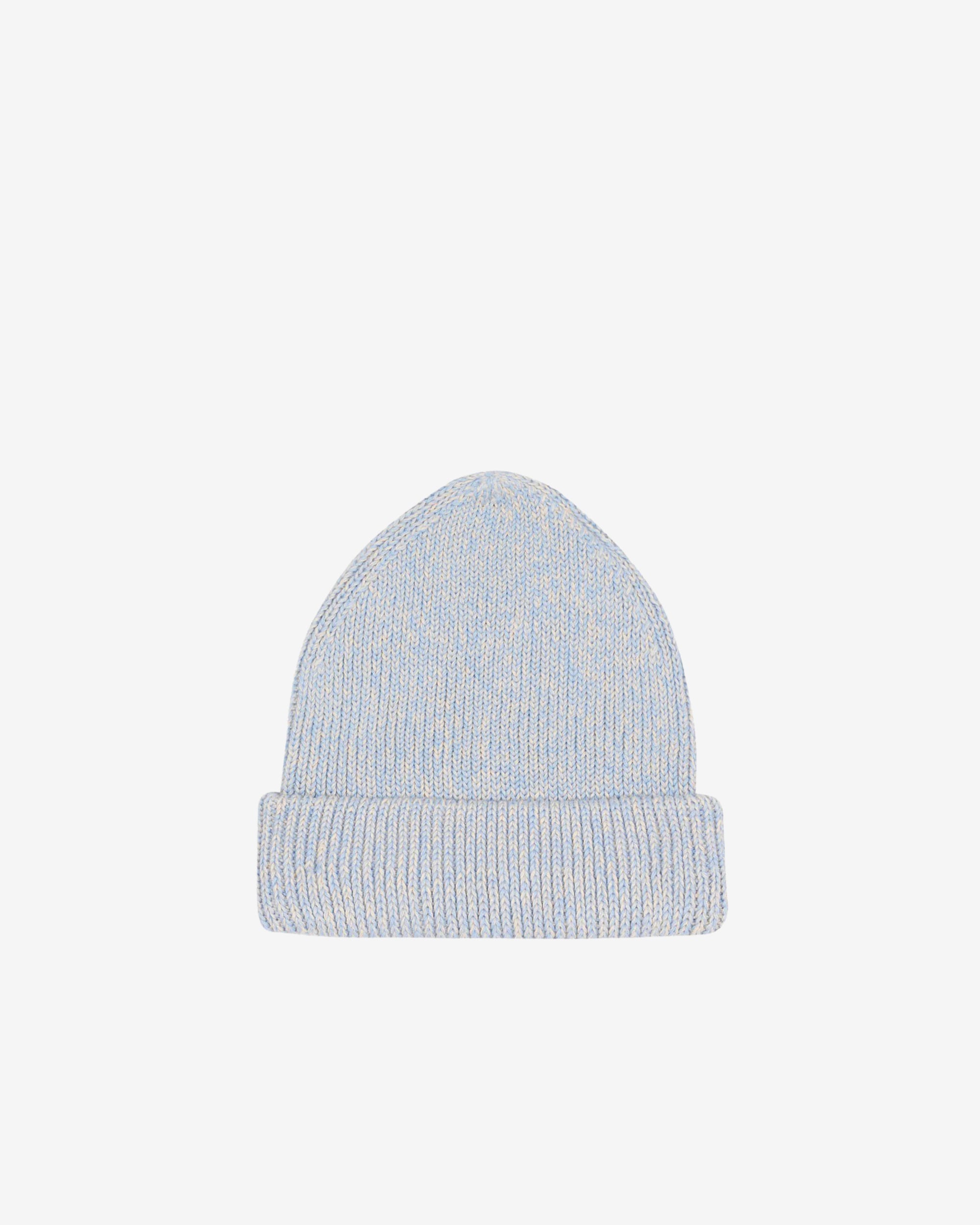 Brain Dead - Men's Marled Cotton Logohead Beanie - (Blue) view 2, Click to Zoom in